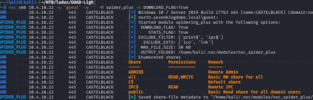 SMB shares enumeration