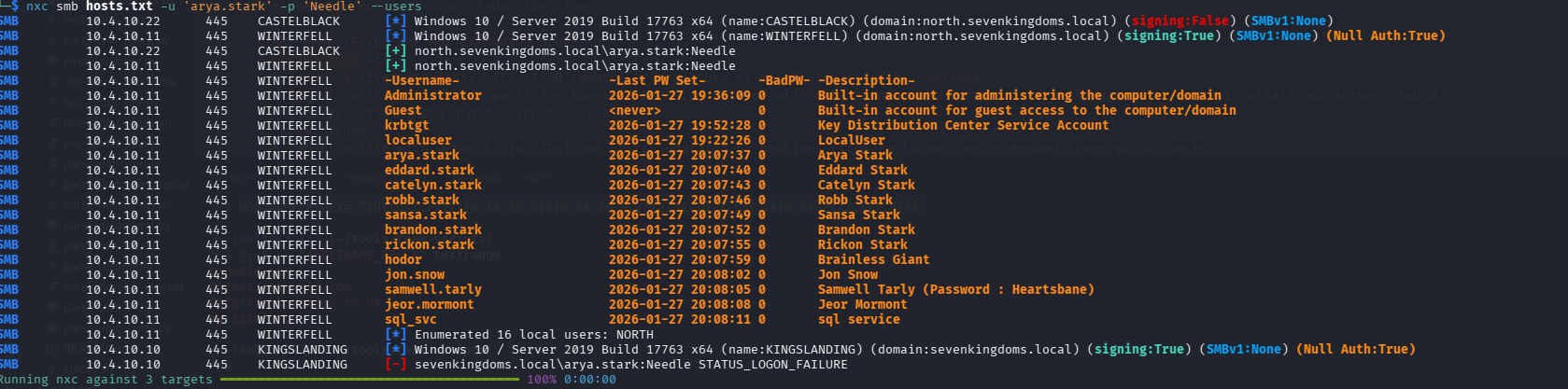 Enumerating domain users